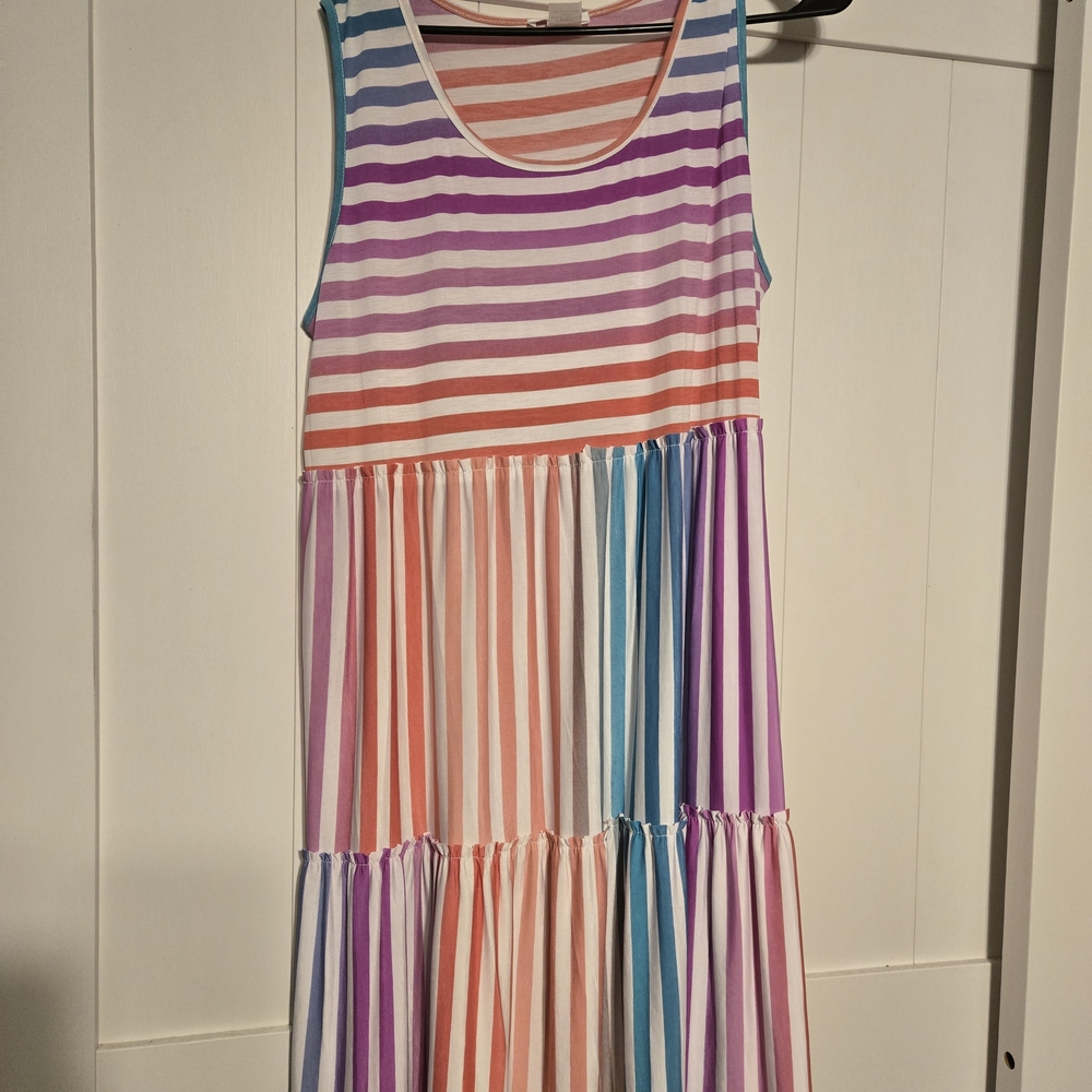 Colorful Striped Women's Dress